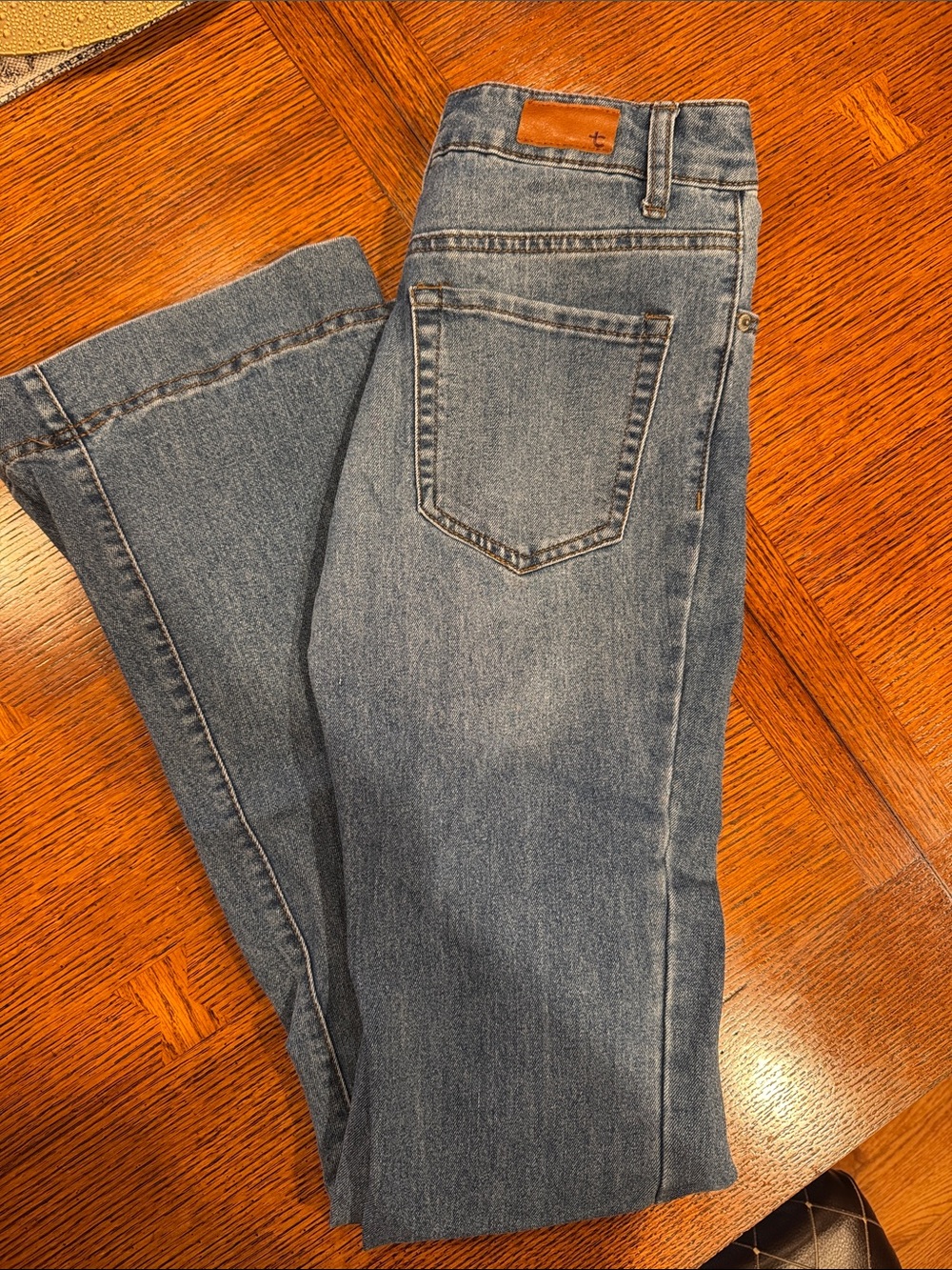True Craft Womens High-Rise Flare Jeans